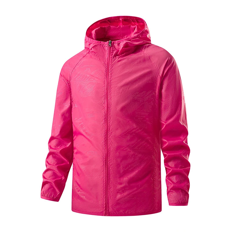 LNGXO Unisex Waterproof Hiking Jacket - Lightweight Sun Protection Windbreaker