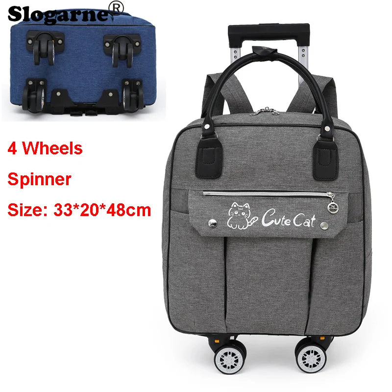 Rolling Travel Luggage with Spinner Wheels - Large Capacity Duffel Bag