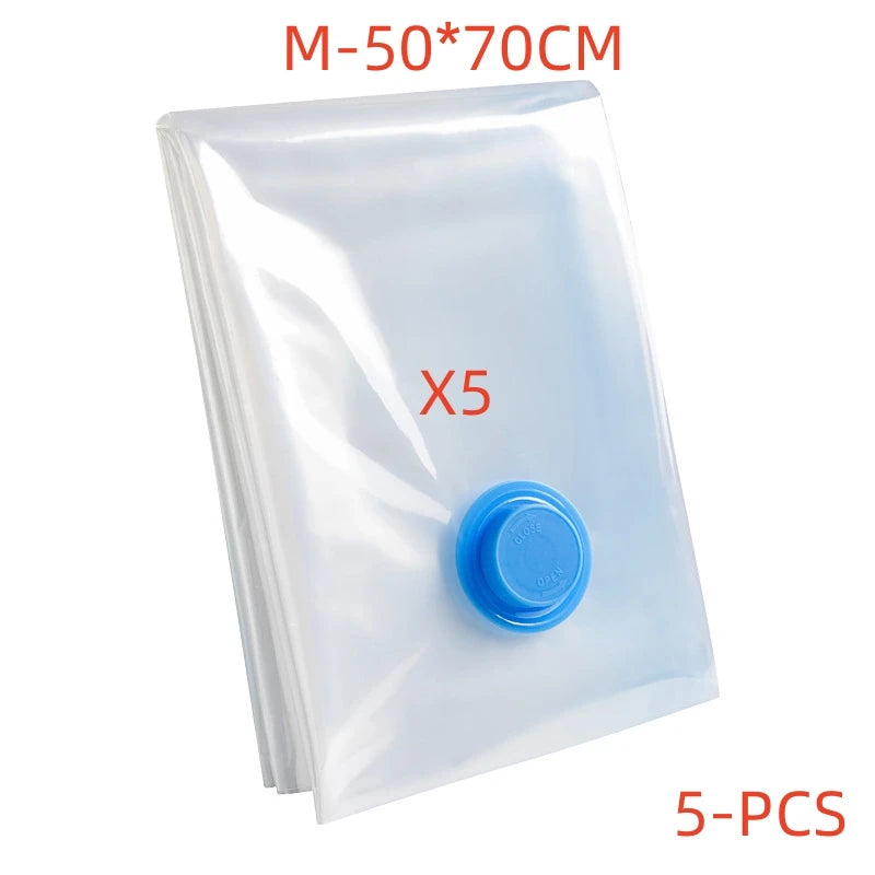 Vacuum Storage Bags with Pump - Space Saving Compression Bags for Clothes and Travel