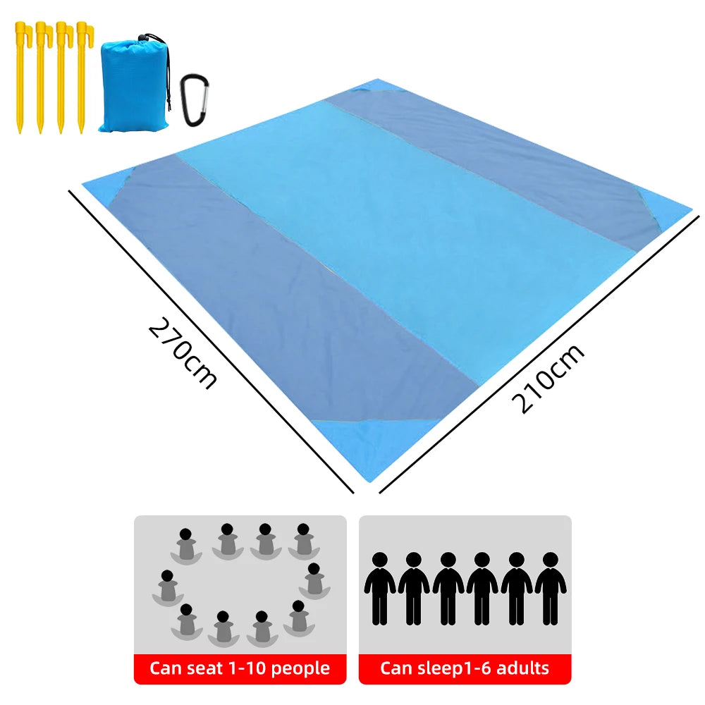 Premium Waterproof Beach Mat - Extra Large Camping Blanket