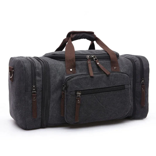 MARKROYAL Large Canvas Travel Duffel Bag - Weekend Carry-On Luggage