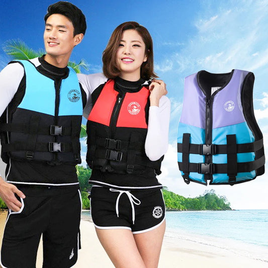 Adult Water Sports Life Jacket - Professional Buoyancy Vest for Kayaking, Jet Skiing & Fishing