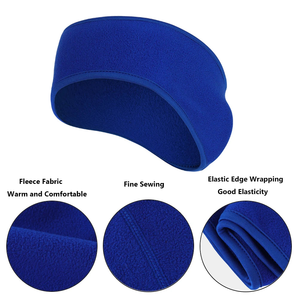 Fleece Winter Ear Warmer Headband - Unisex Sports Headband for Running, Skiing & Outdoor Activities