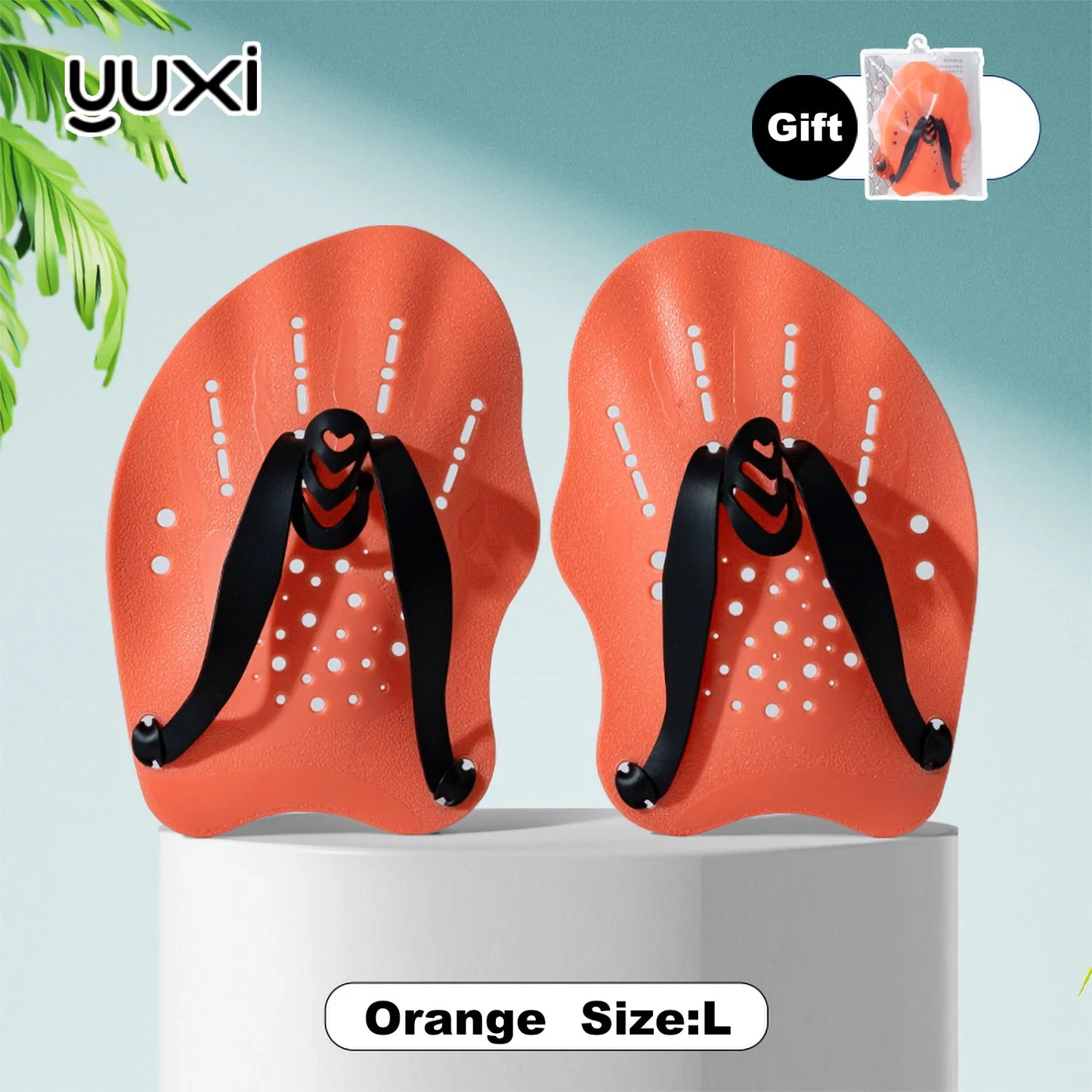 Silicone Swimming Hand Paddles - Adjustable Webbed Gloves for Training & Snorkeling