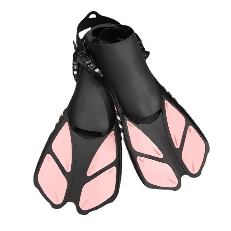 Adult Adjustable Diving Fins - Open Heel Snorkeling Flippers