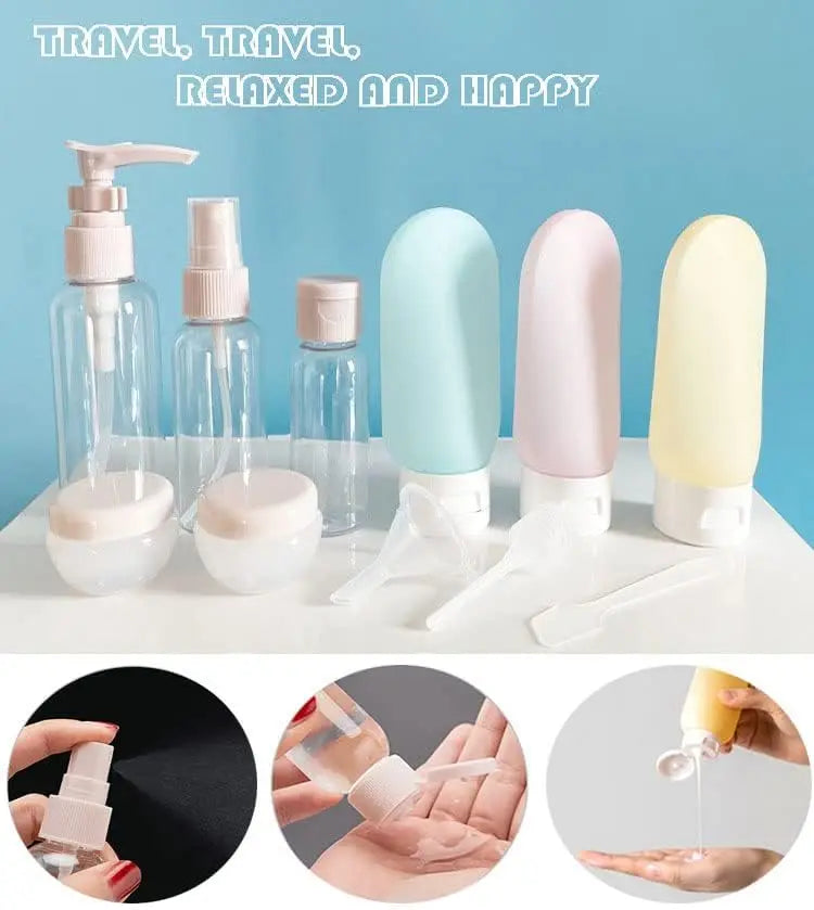 Travel Refillable Bottle Set - TSA Approved Leak-Proof Containers for Toiletries