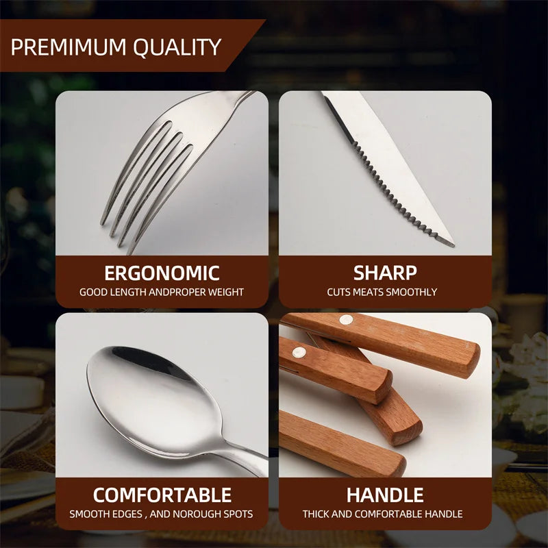 Premium Stainless Steel Travel Utensils Set with Carrying Case