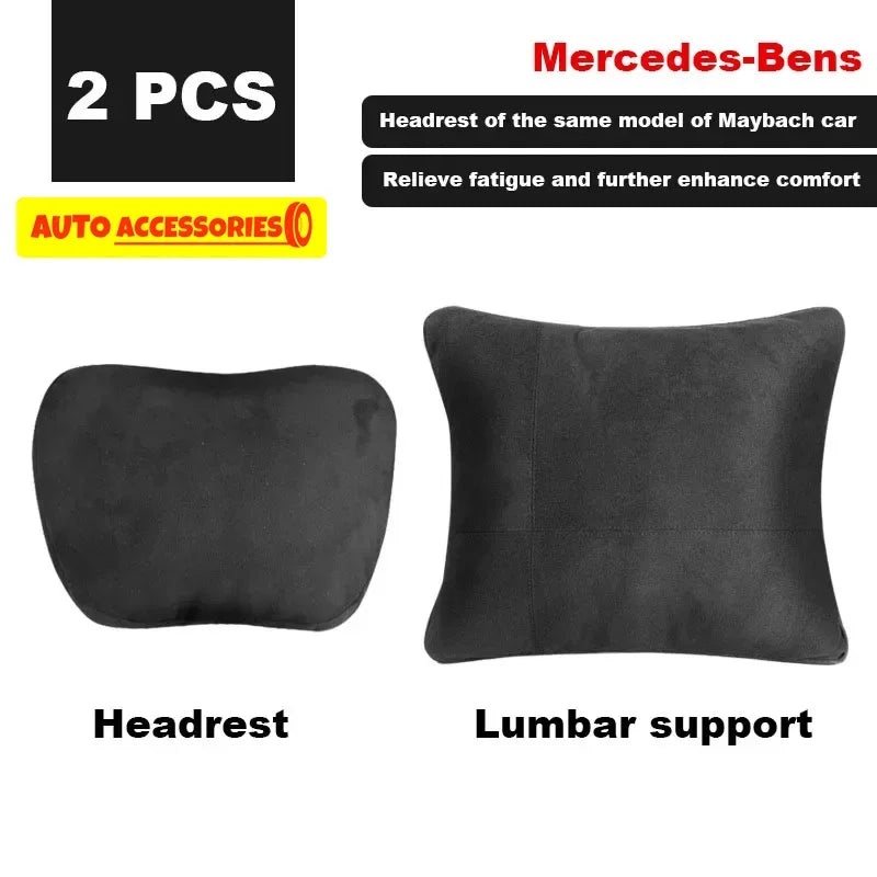 Maybach Design S-Class Car Headrest Pillow - Premium Adjustable Neck Support Cushion
