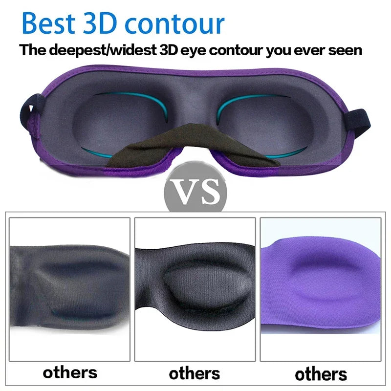 DEDOMON 3D Sleep Mask - Soft Contoured Eye Mask for Complete Light Blocking & Restful Sleep