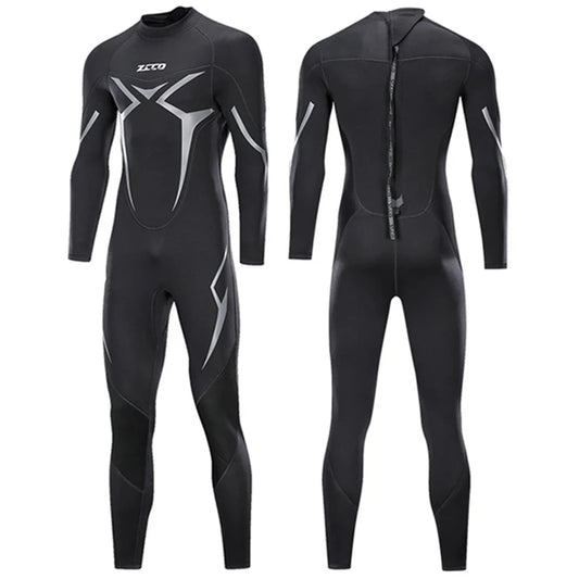 Men's 3mm Neoprene Wetsuit - Professional Diving & Surfing Suit