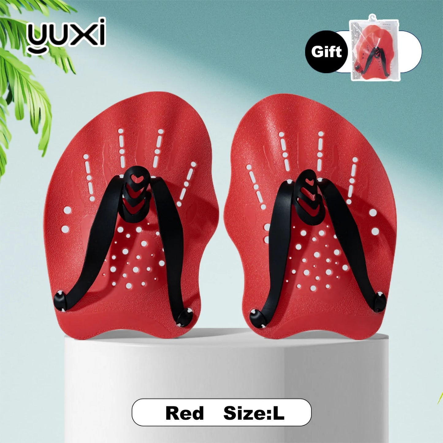 Silicone Swimming Hand Paddles - Adjustable Webbed Gloves for Training & Snorkeling