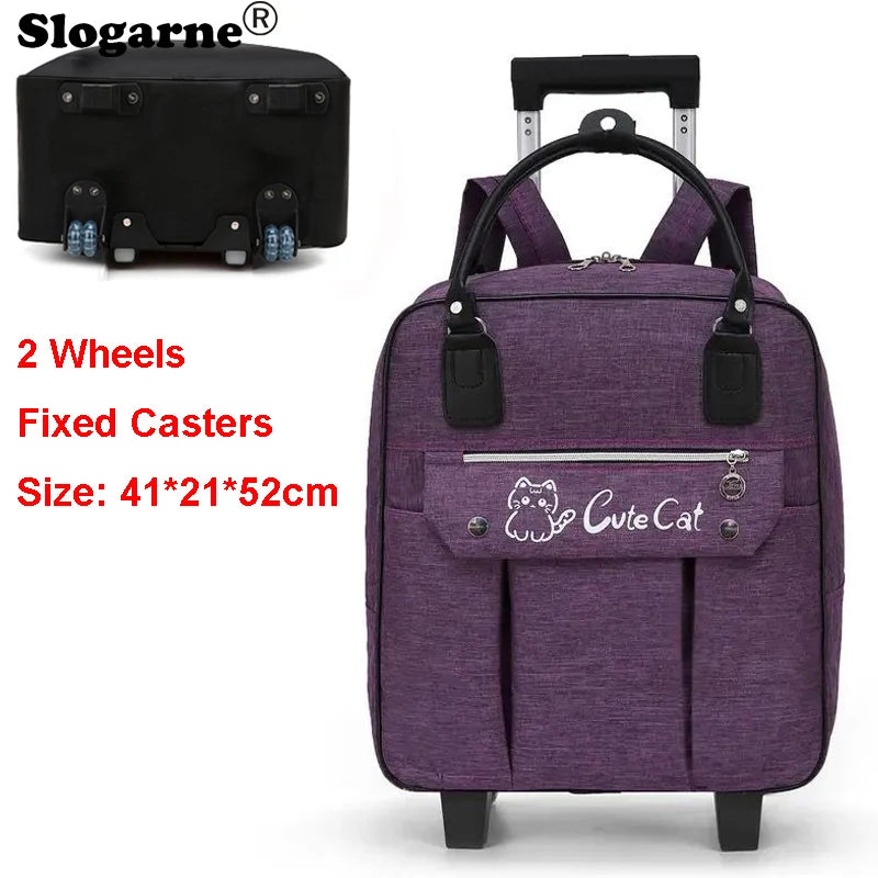 Rolling Travel Luggage with Spinner Wheels - Large Capacity Duffel Bag