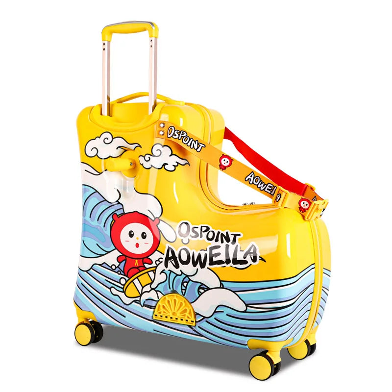 Kids Ride-On Luggage - Rolling Suitcase with Wheels