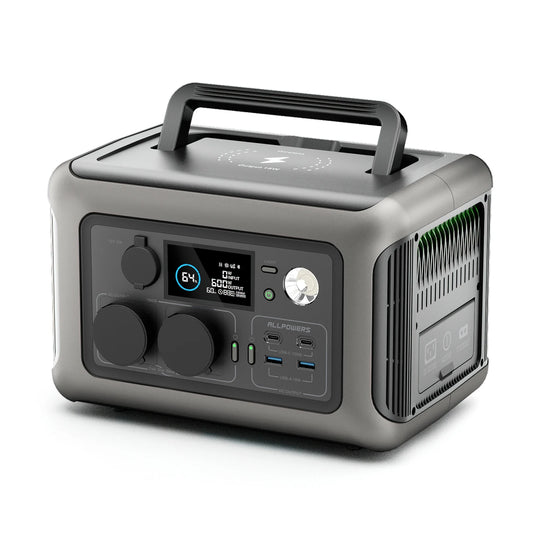 ALLPOWERS R600 Portable Power Station - 299Wh LiFePO4 Battery, 600W AC Output