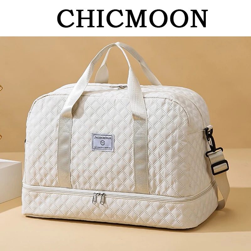 Premium Travel Duffel Bag with Wet/Dry Compartments - Waterproof Sports & Gym Bag