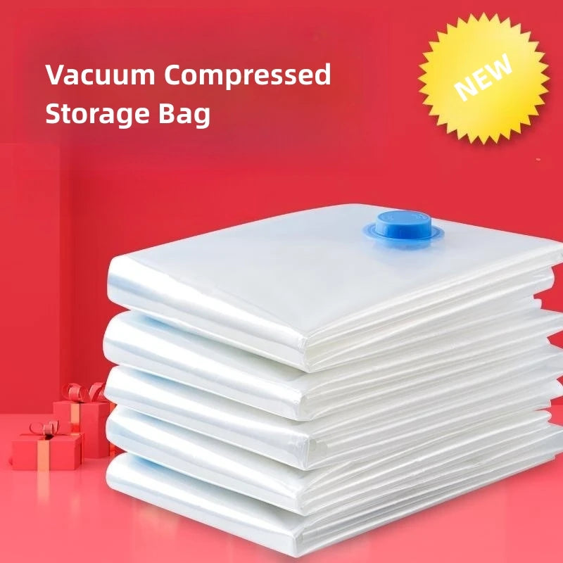 Vacuum Storage Bags with Pump - Space Saving Compression Bags for Clothes and Travel