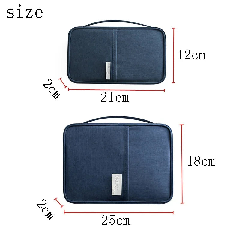 Multi-Function Travel Passport Holder & Document Organizer