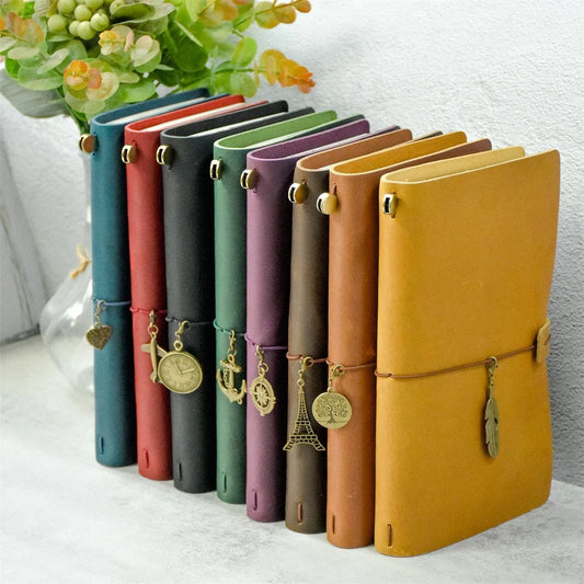 Genuine Leather Refillable Travel Journal - Handcrafted Notebook with Customization