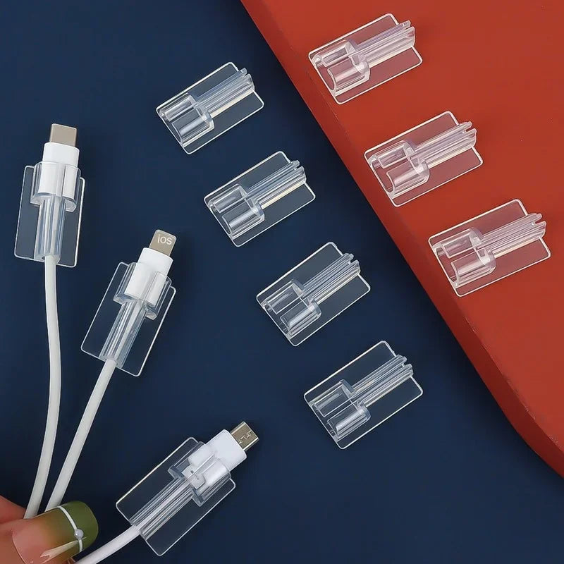 Silicone Cable Protector Sleeve - Transparent Charging Cord Cover (5-Pack)