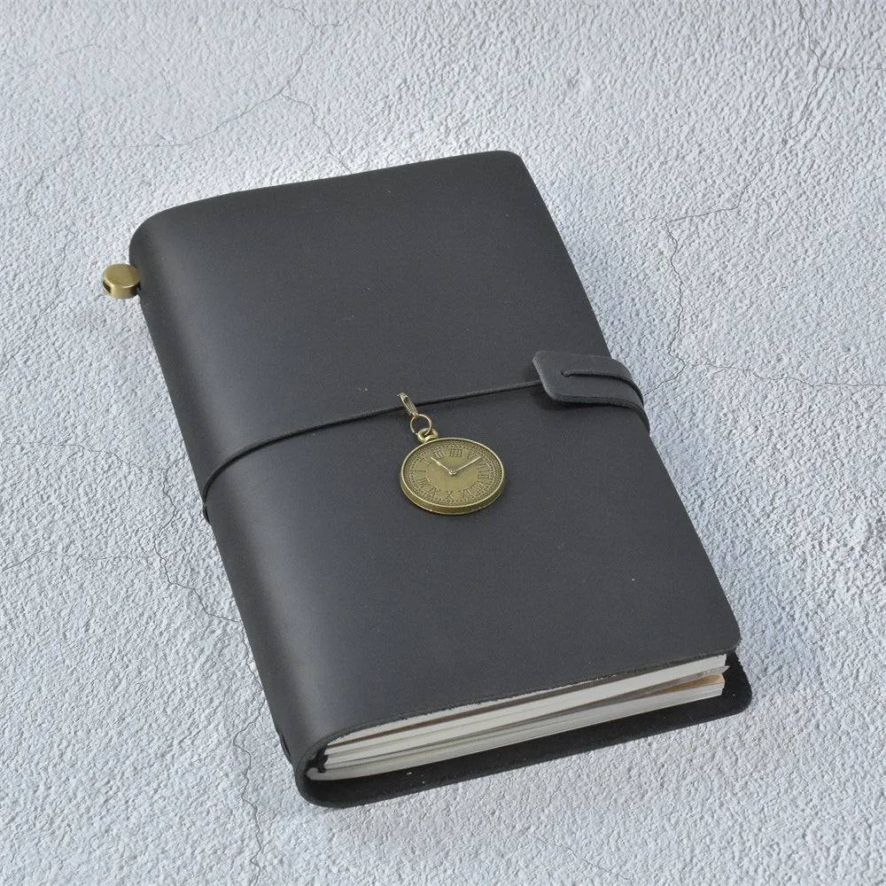 Genuine Leather Refillable Travel Journal - Handcrafted Notebook with Customization