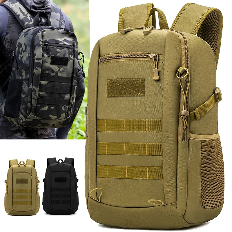 Scione Tactical Backpack - 10L/20L Waterproof MOLLE Daypack for Hiking and Camping
