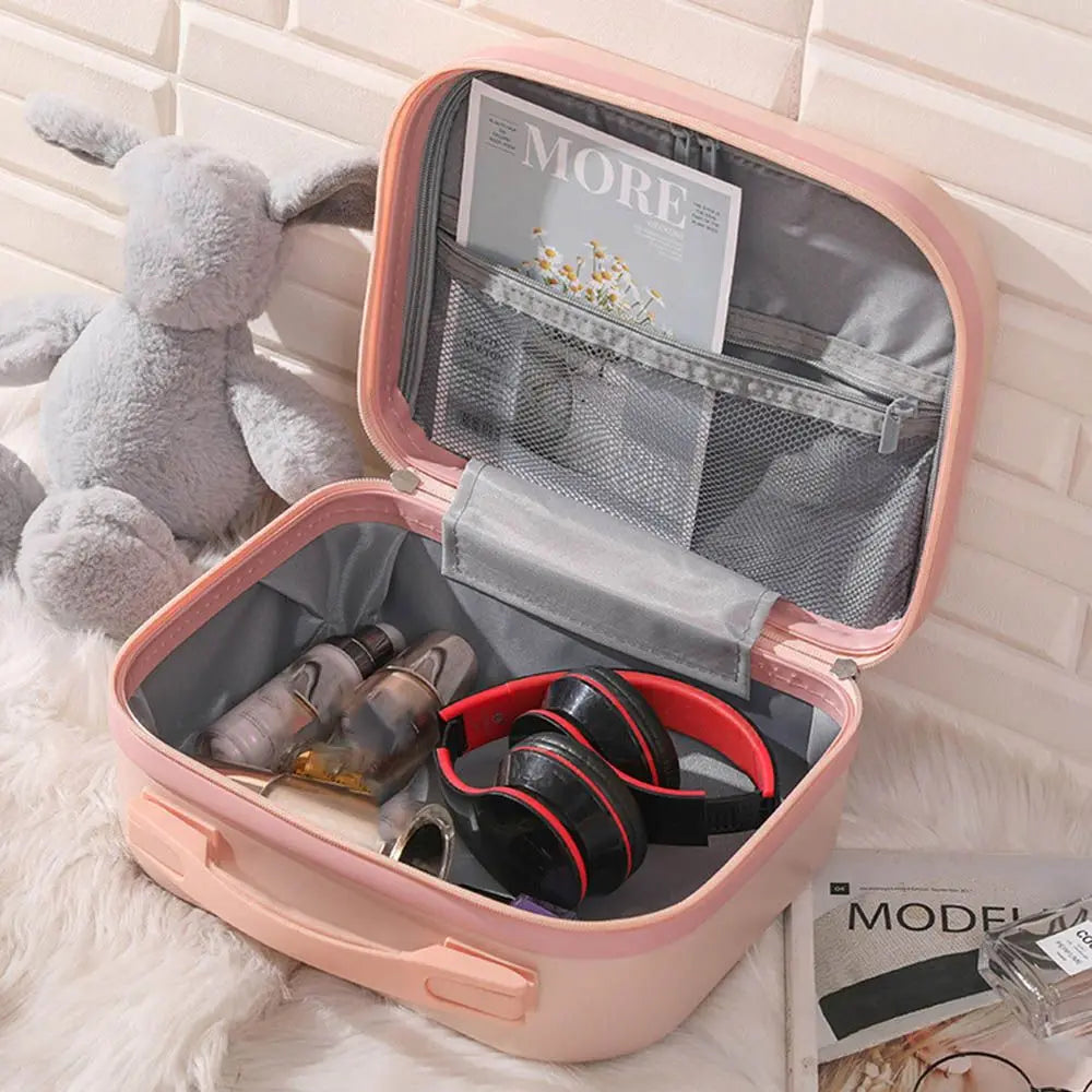 14-Inch Mini Carry-On Suitcase for Women - Travel Luggage & Makeup Case