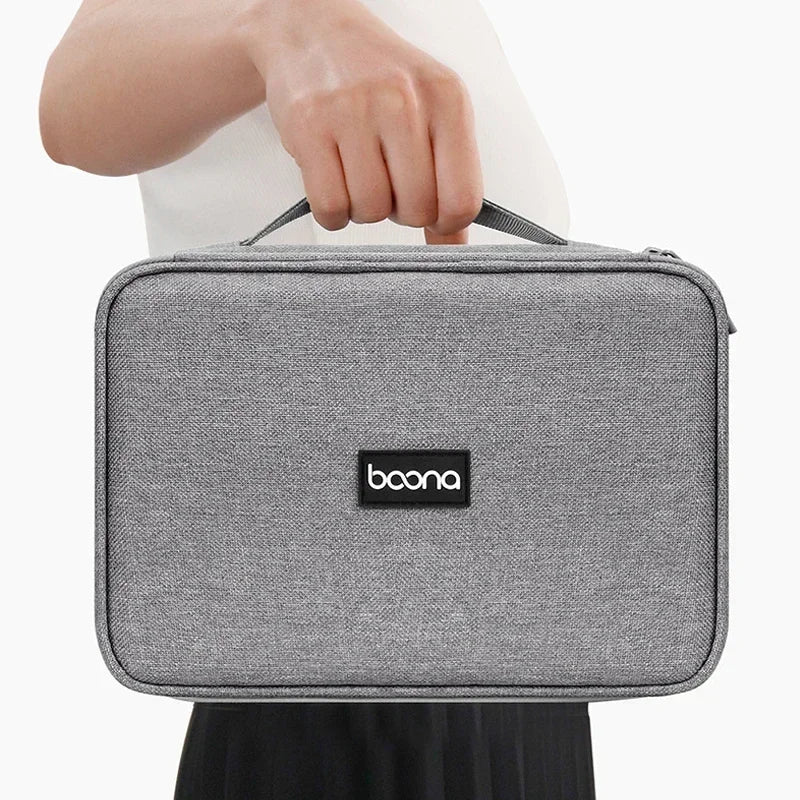 Premium Travel Cable Organizer Bag - Large Capacity Storage for USB Cables, Chargers & Electronics