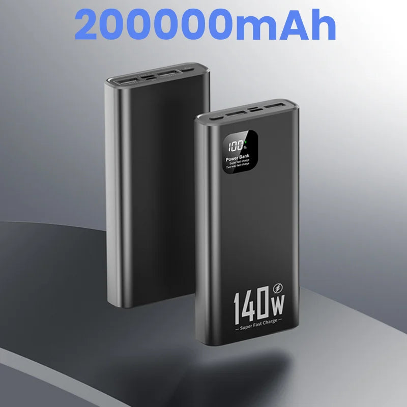 200000mAh Ultra-High Capacity Power Bank with 140W PD Fast Charging