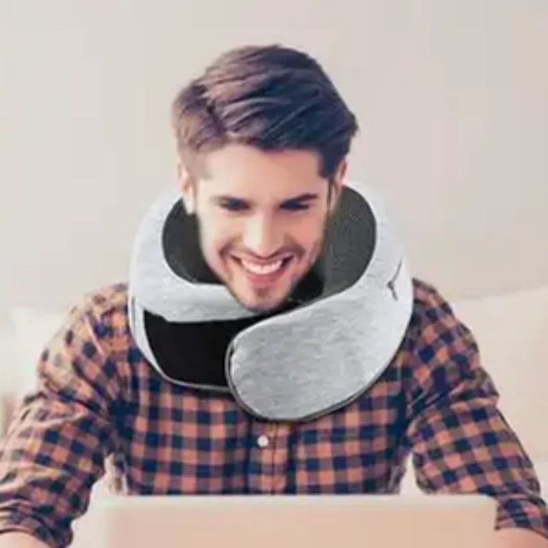 Memory Foam Travel Neck Pillow - U-Shaped Ergonomic Support