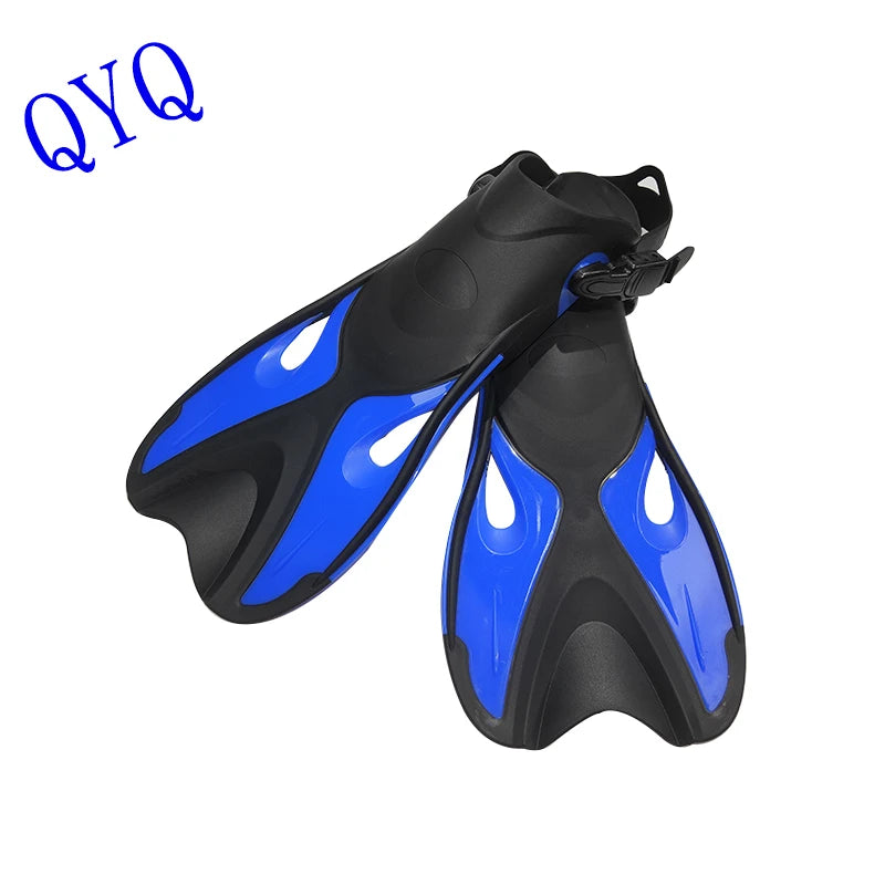 Adult Adjustable Diving Fins - Open Heel Snorkeling Flippers