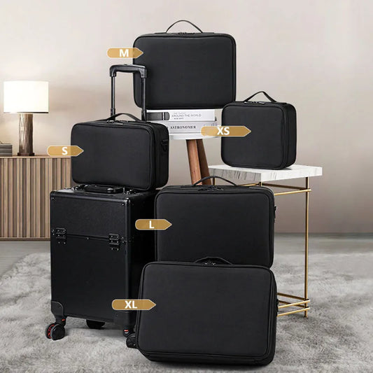 Professional Makeup Case - Large Capacity Travel Cosmetic Organizer