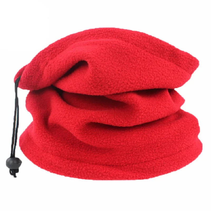 Polar Fleece Winter Neck Gaiter - Adjustable Windproof Face Mask
