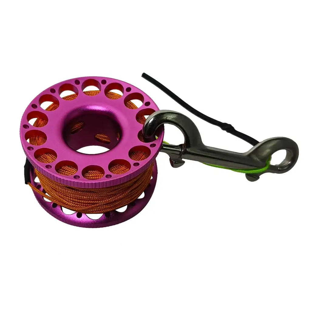 Professional 30M Aluminum Alloy Scuba Diving Finger Reel with Double-Ended Hook