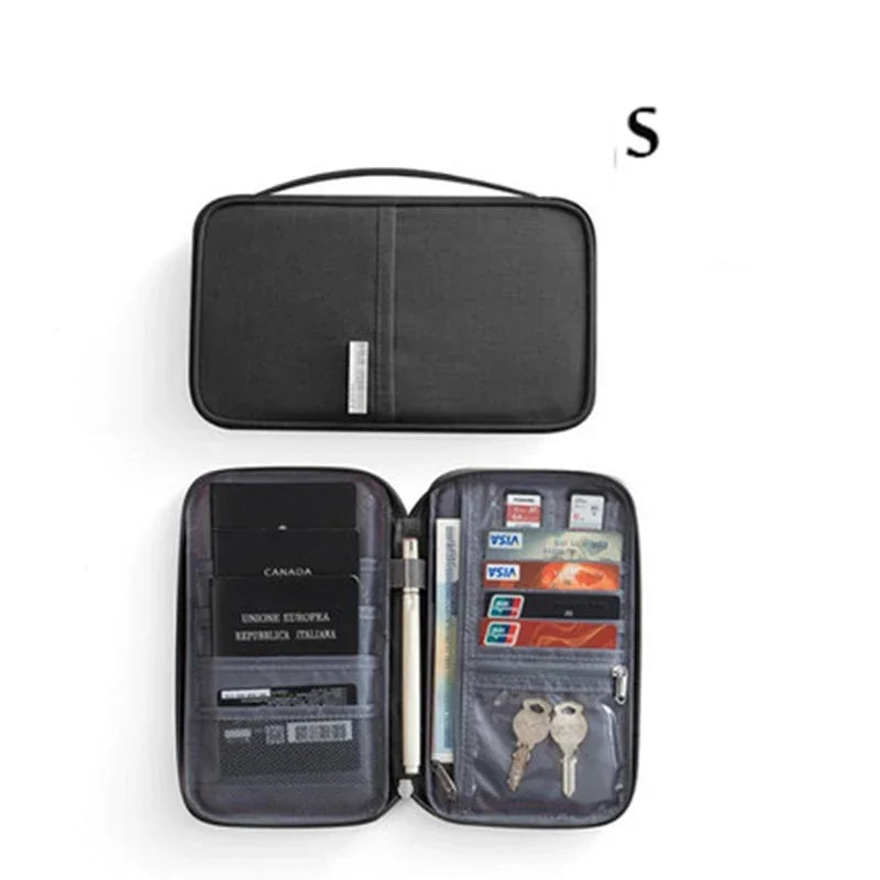 Multi-Function Travel Passport Holder & Document Organizer