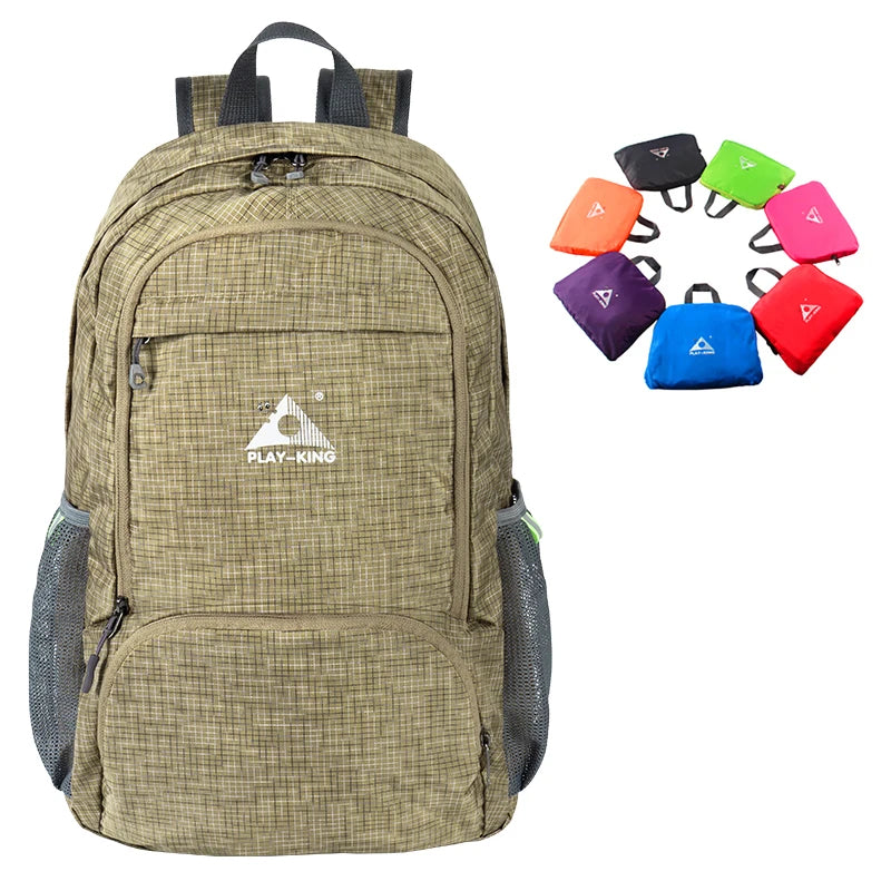 PLAYKING 30L Foldable Rainproof Backpack - Ultralight Travel & Hiking Pack