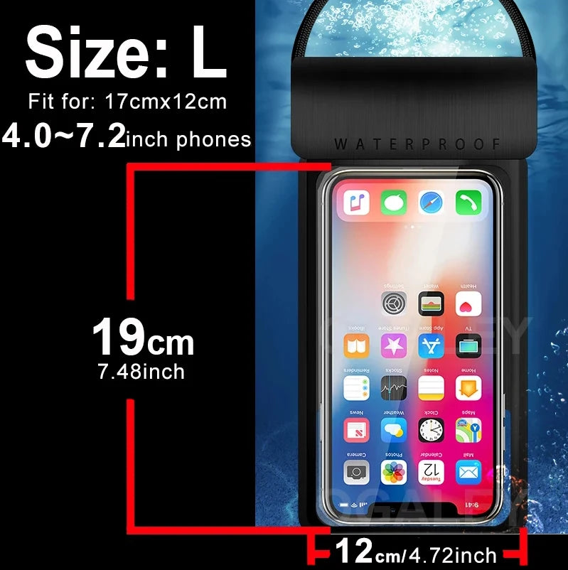 Universal Waterproof Phone Case - IPX8 Certified Underwater Dry Bag