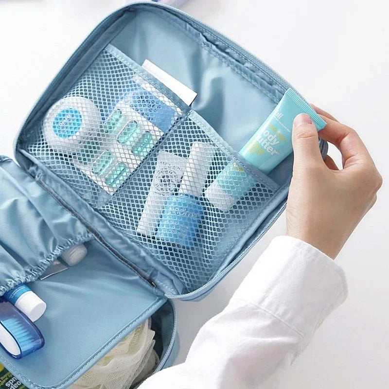 Waterproof Travel Cosmetic Organizer Bag - High Capacity Makeup Storage Case