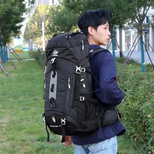 60L Waterproof Hiking Backpack - Large Capacity Mountaineering Pack