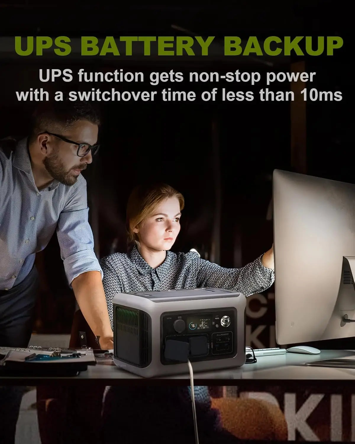 ALLPOWERS R600 Portable Power Station - 299Wh LiFePO4 Battery, 600W AC Output