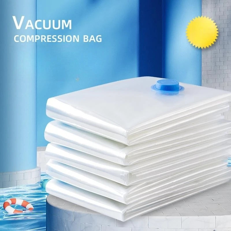 Vacuum Storage Bags with Pump - Space Saving Compression Bags for Clothes and Travel
