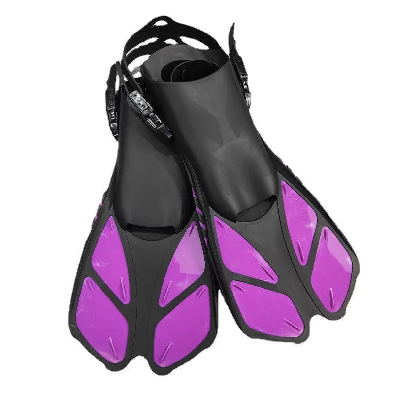Adult Adjustable Diving Fins - Open Heel Snorkeling Flippers