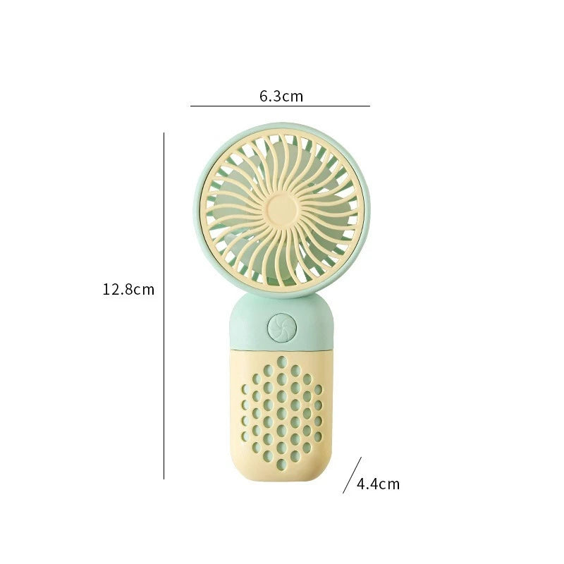 KUALOOL Mini USB Handheld Fan - Portable Rechargeable Pocket Fan