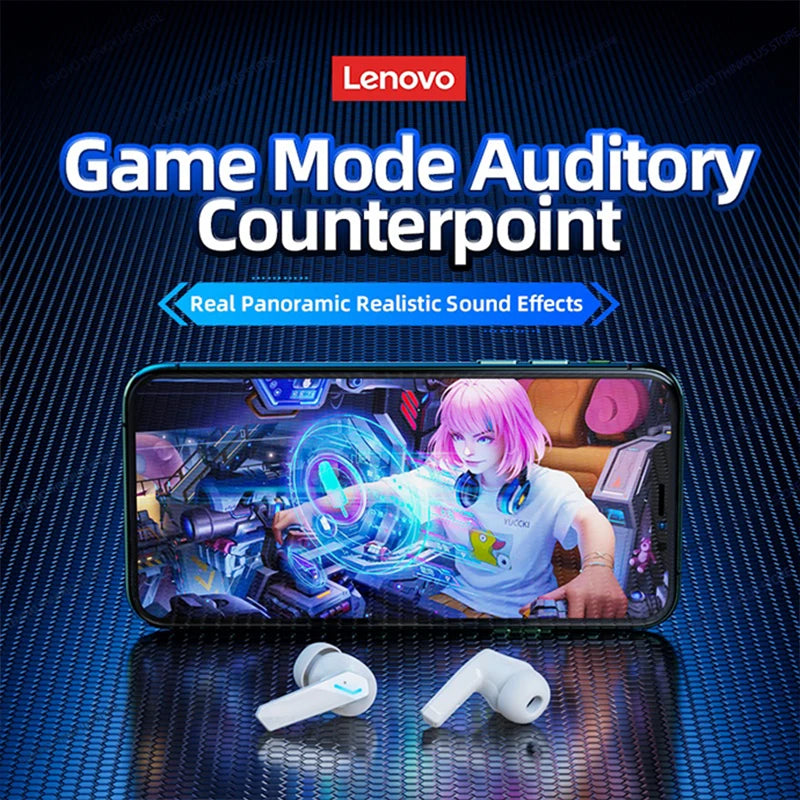 Lenovo GM2 Pro Wireless Gaming Earbuds - Bluetooth 5.3 with Active Noise Cancellation