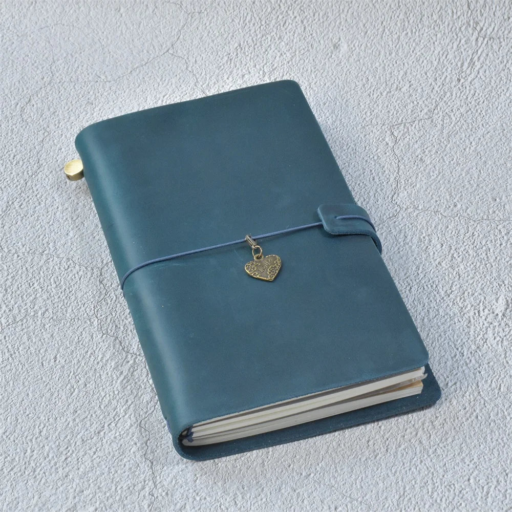 Genuine Leather Refillable Travel Journal - Handcrafted Notebook with Customization
