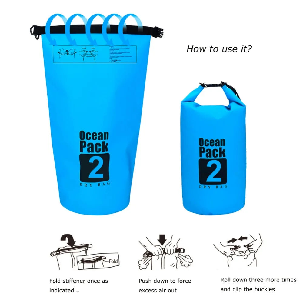 AONIJIE 2L Waterproof Dry Bag - Outdoor Water Sports Storage Pouch
