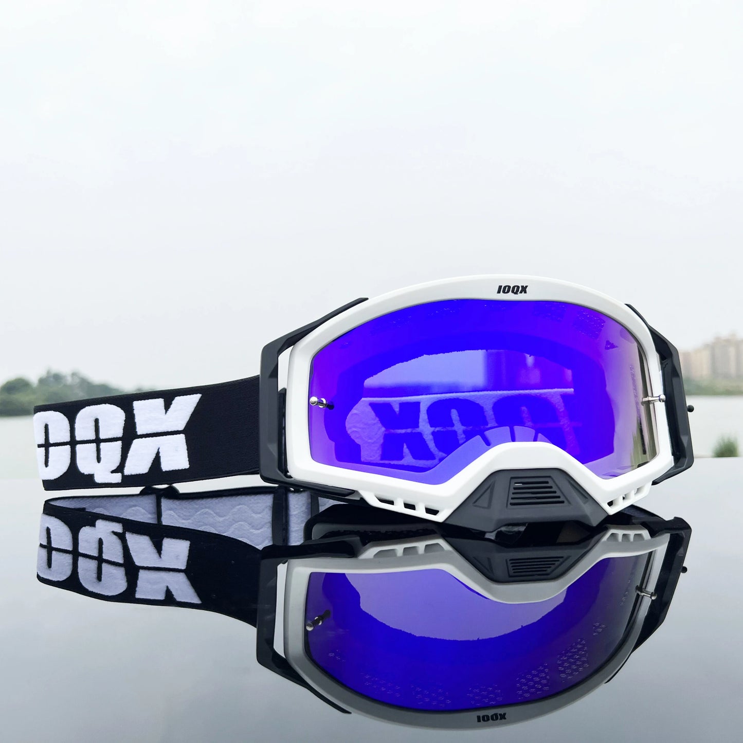 IOQX Motorcycle Goggles - Anti-Fog Safety Eyewear for Motocross & Riding