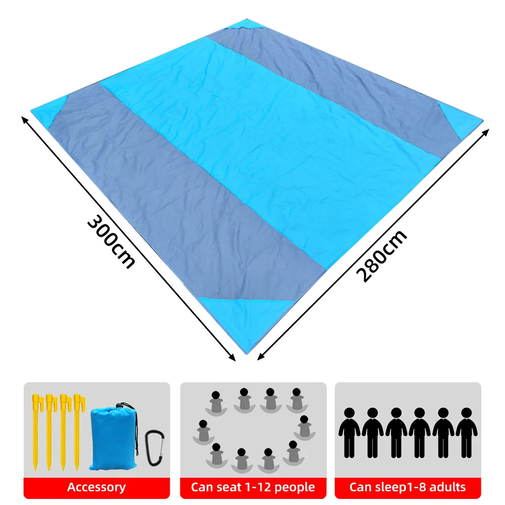 Premium Waterproof Beach Mat - Extra Large Camping Blanket