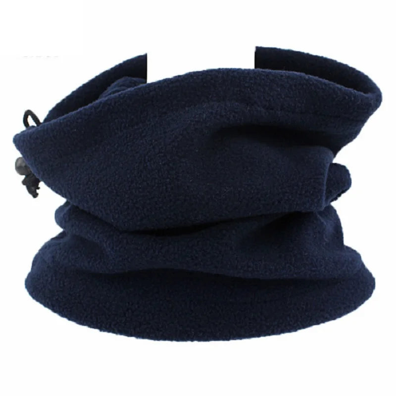 Polar Fleece Winter Neck Gaiter - Adjustable Windproof Face Mask