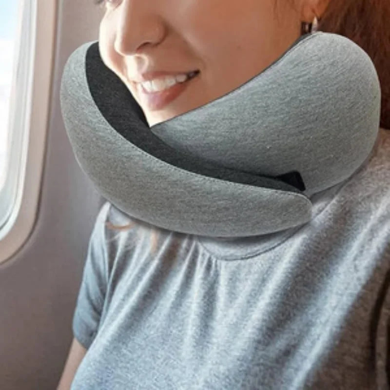 Memory Foam Travel Neck Pillow - U-Shaped Ergonomic Support