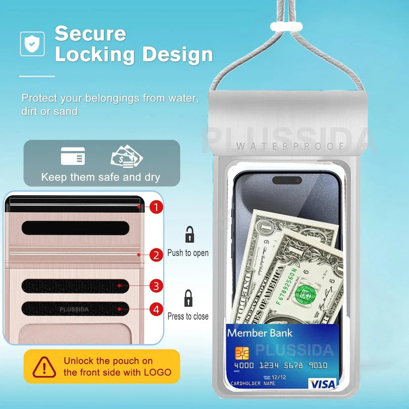 Universal Waterproof Phone Case - IPX8 Certified Underwater Dry Bag